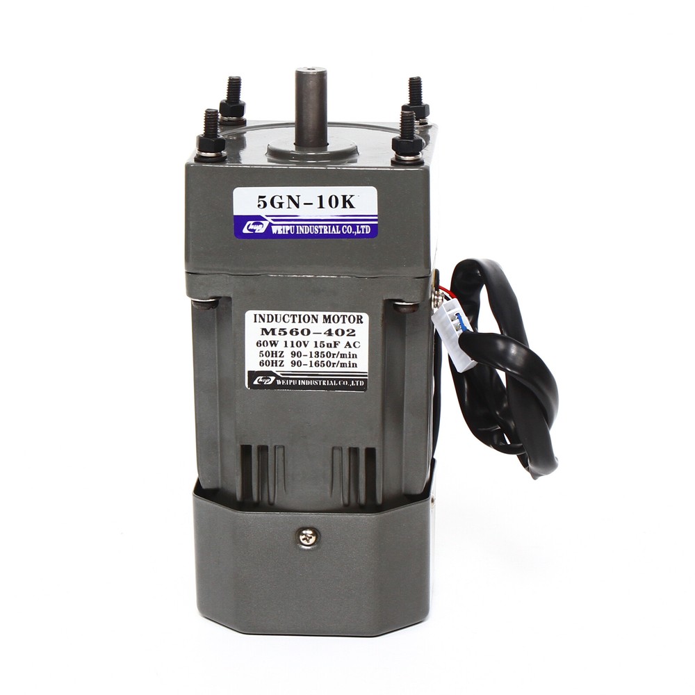 60W 110V AC Gear Motor Electric Variable Speed Controller Single-phase 1:10（10k）