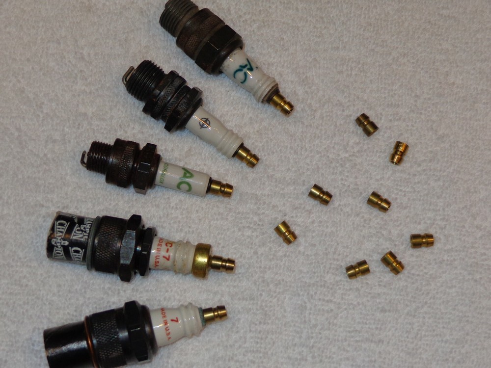 (8) ‘NOS’ Spark Plug Terminal Nuts.....8/32” Brass Spark Plug Terminal Nuts