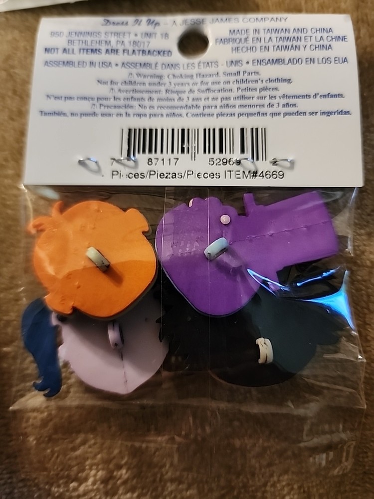 Halloween Embellishments And Buttons