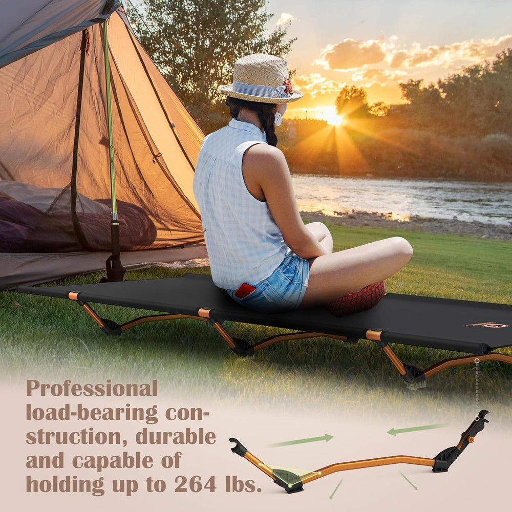 G2 Foldable Camping Cot, Durable Travel Tent Cot, Ultralight for Backpacking, Su
