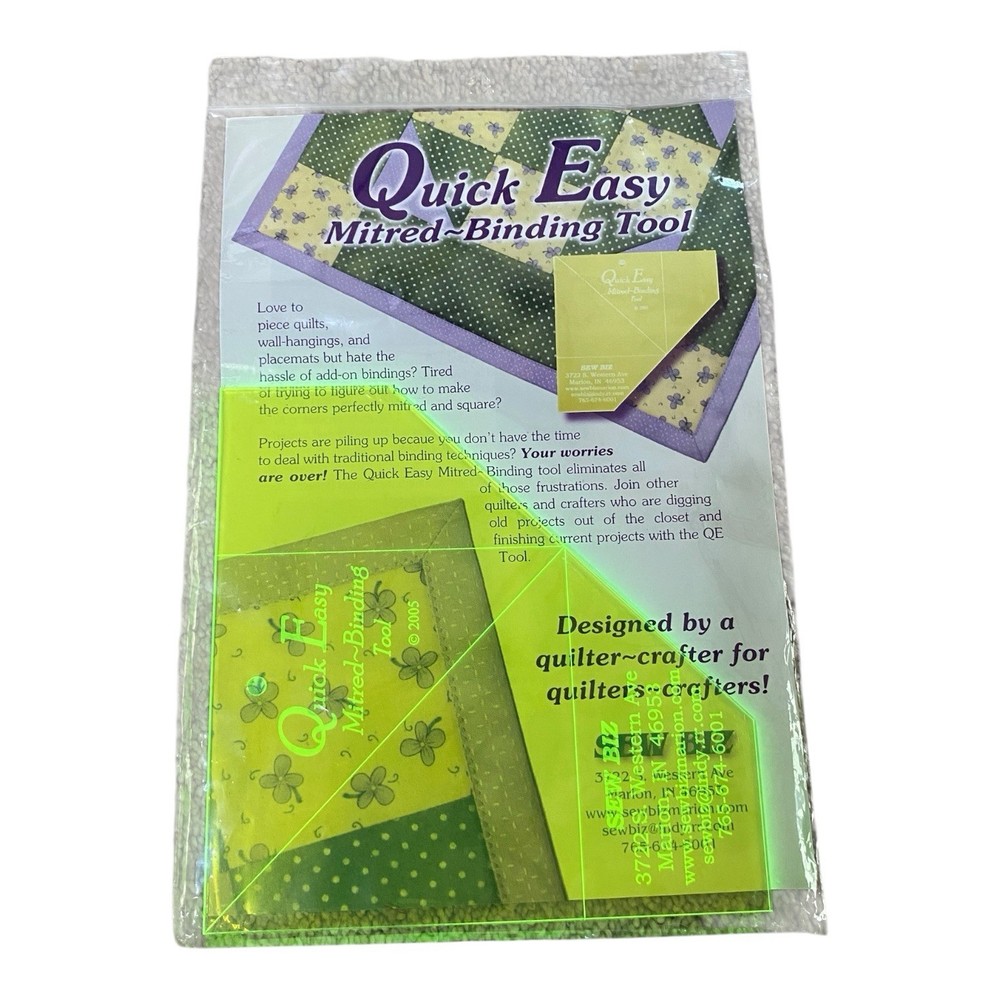Quick Easy Mitered Binding Quilting Tool
