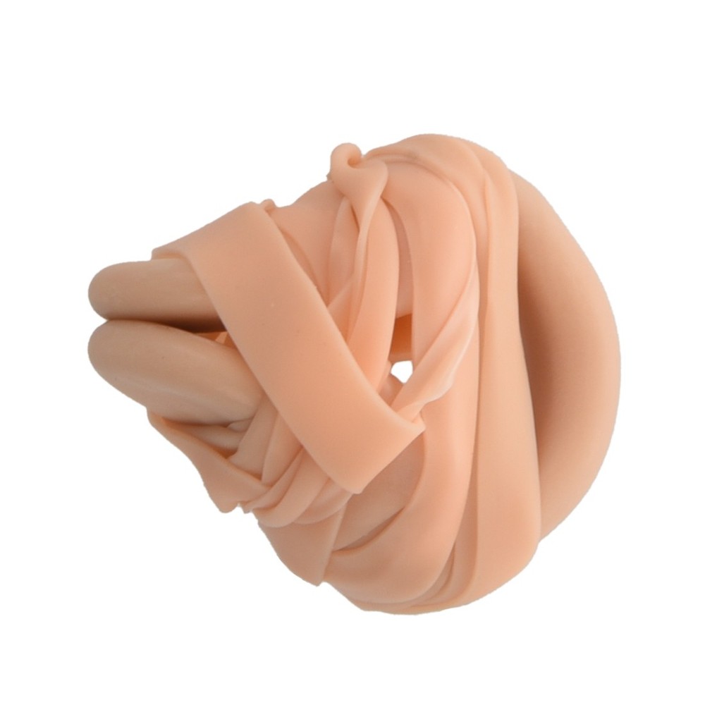 Beige Elastic Rubber String Nose Clip Protector for Swimming R8U98215