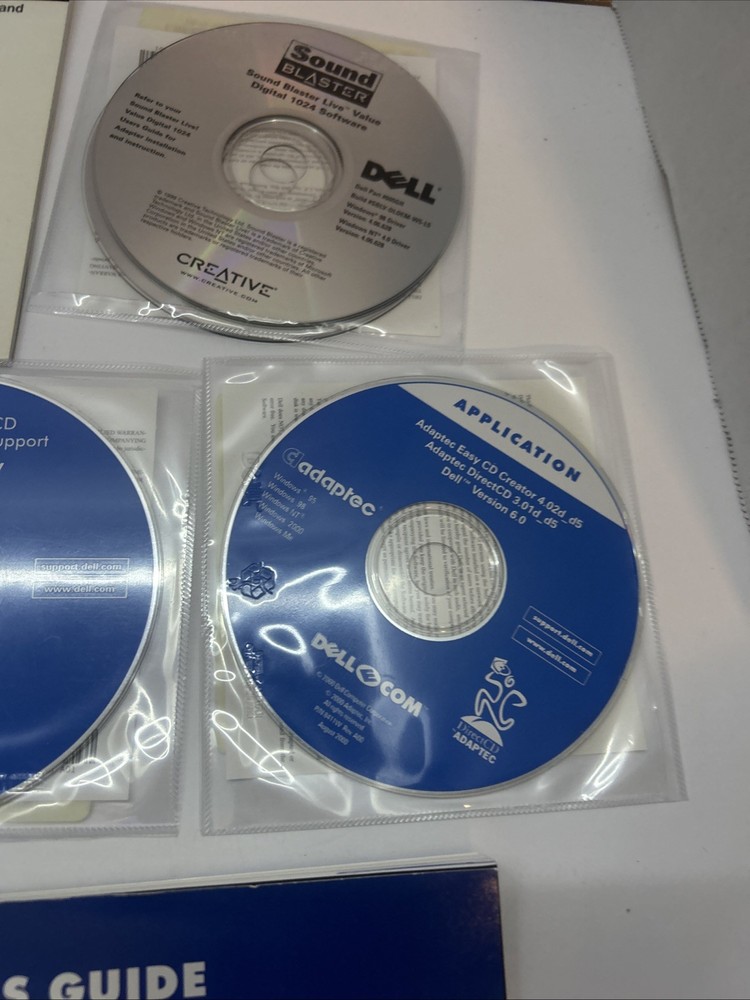 Vintage Dell Computer Software Discs Lot Of 8