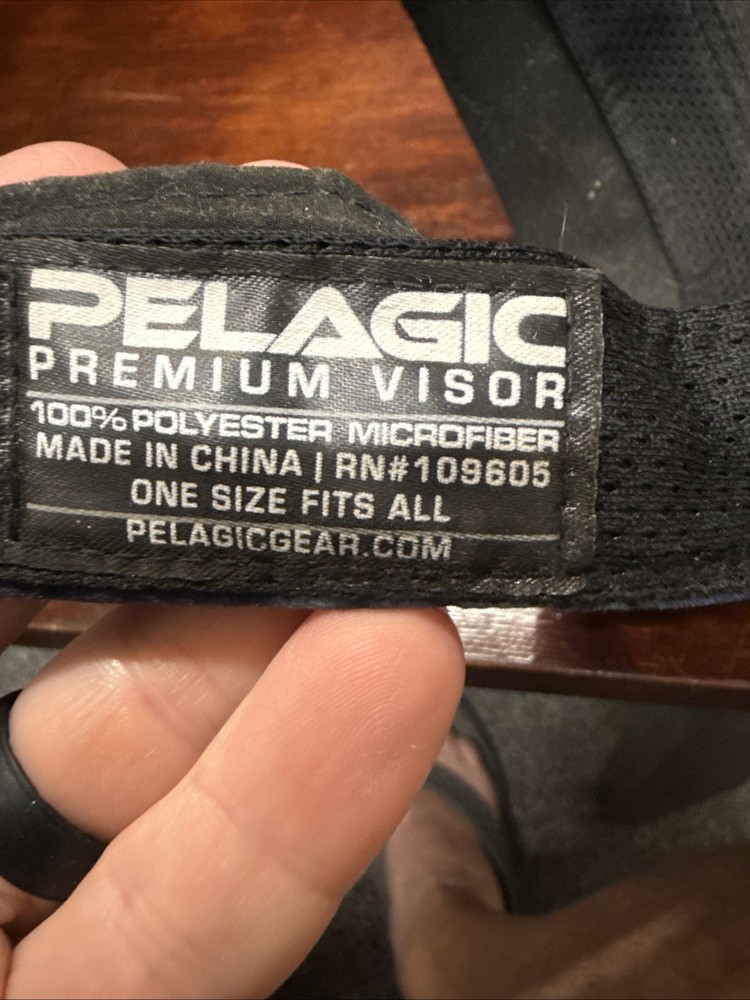 Pelagic Performance Visor Dorado Navy Adjustable Visor Hat Premium Hat