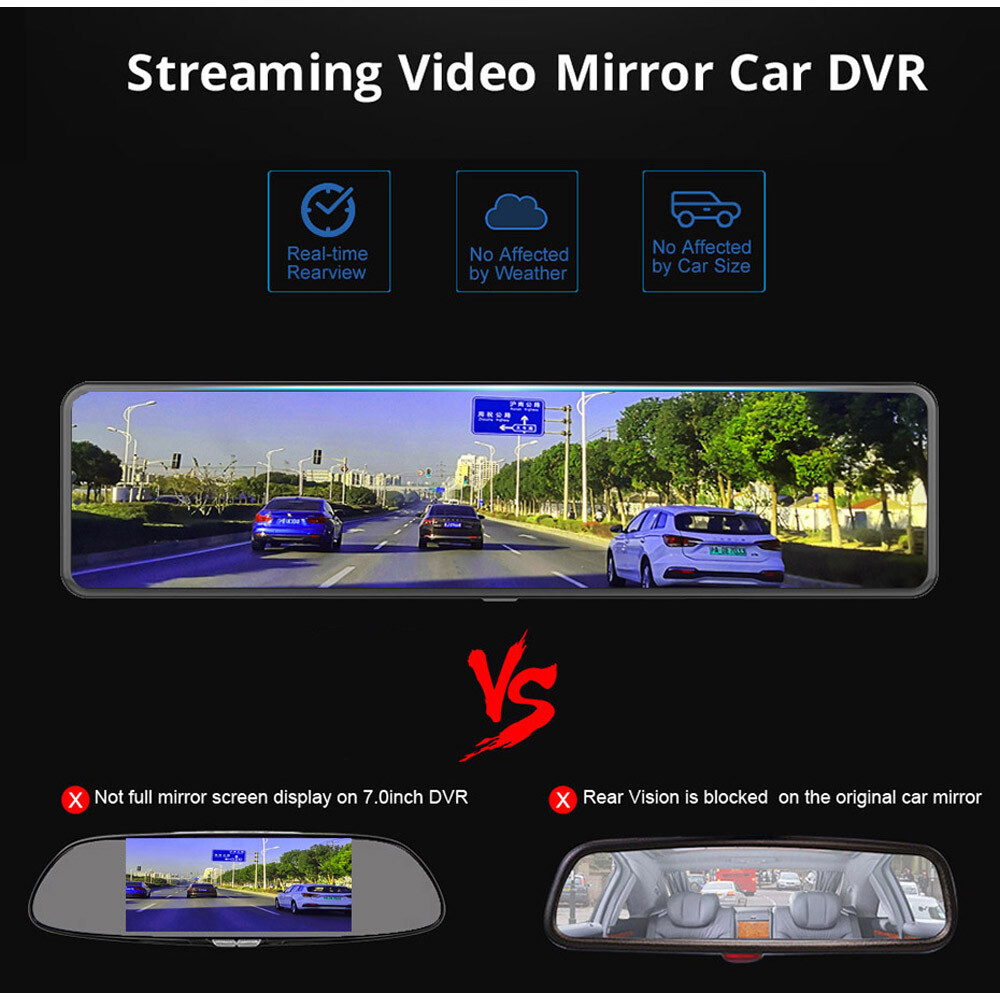 12"4G Android 8.1 Car DVRs Camera GPS Navigation Mirror Recorder mirror dash cam