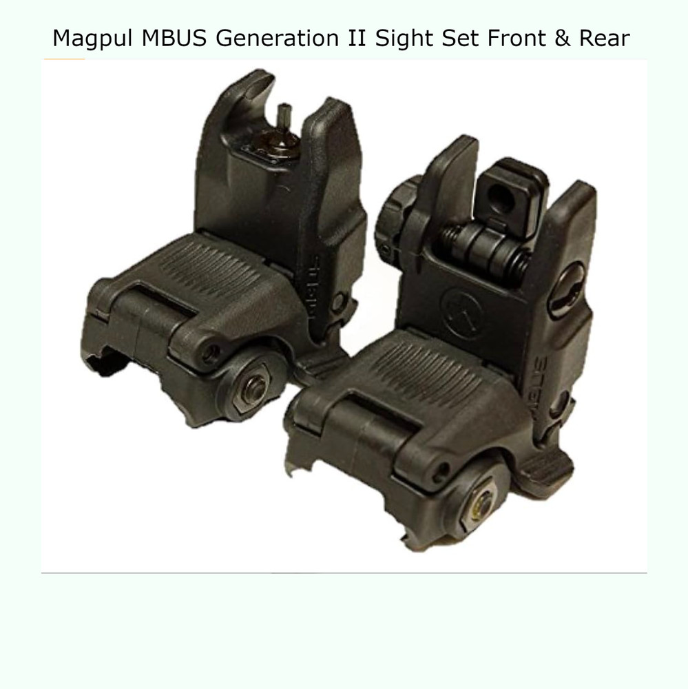 High Quality Tactical Folding Flip Up Sight Set Front & Rear Color Black