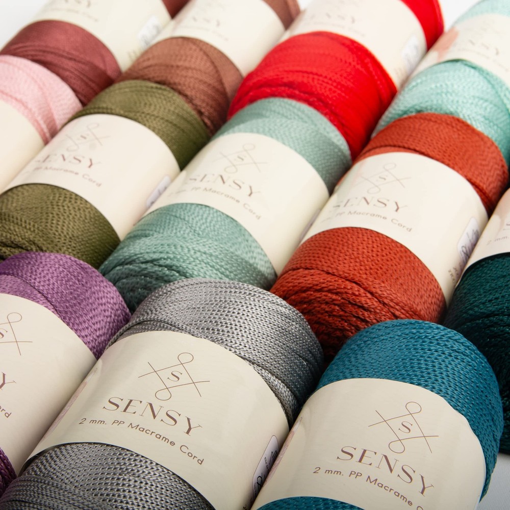Sensy Premium 2mm 251 Yards Polyester Rope 100% Polypropylene Macrame Ecru