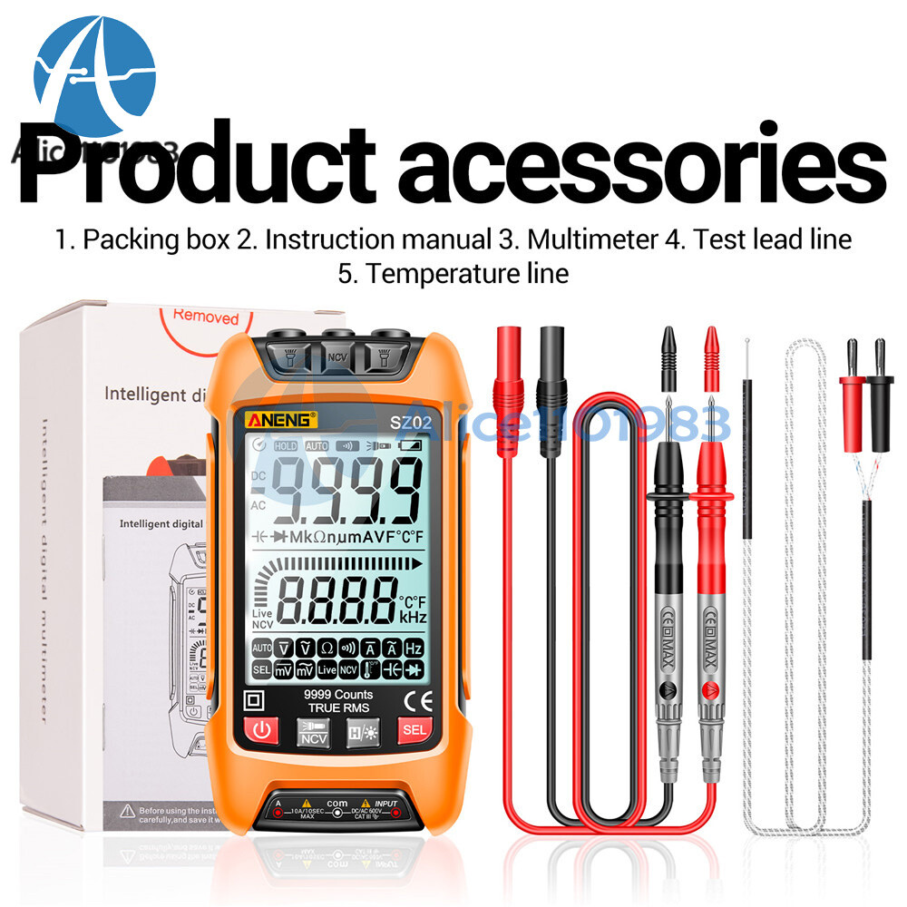 Digital Multimeter Voltmeter Resistance Capacitance Temp Transistor Tester
