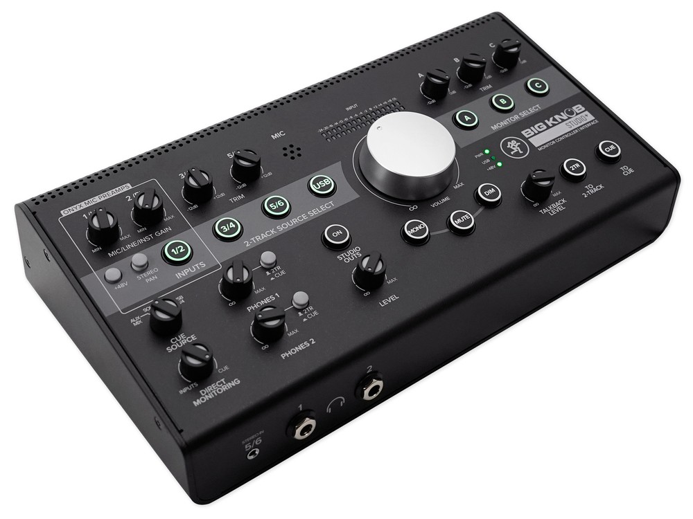 Mackie Big Knob Studio + Plus 4x3 Studio Monitor Controller Interface+Mic+Mount