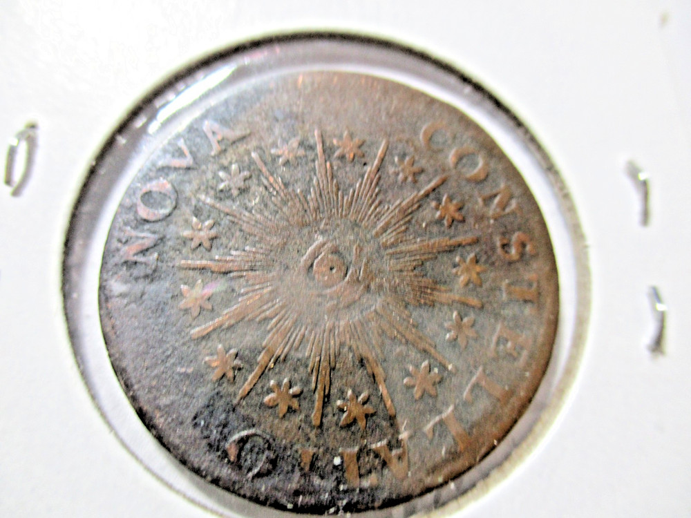 1785 US COLONIAL "NOVA CONSTELLATIO' POINTED RAYS TW