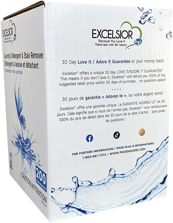 Excelsior - Laundry Detergent with Eco Bottle- Concentrated Liquid - Unscent