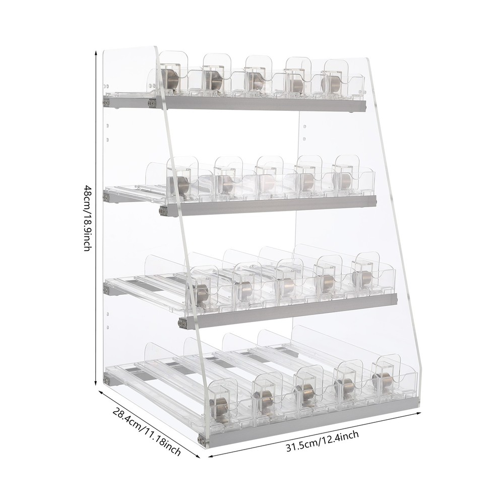 Cigarette Display Rack, Multi-Tier Cigarette Clear Acrylic Retail Display Case