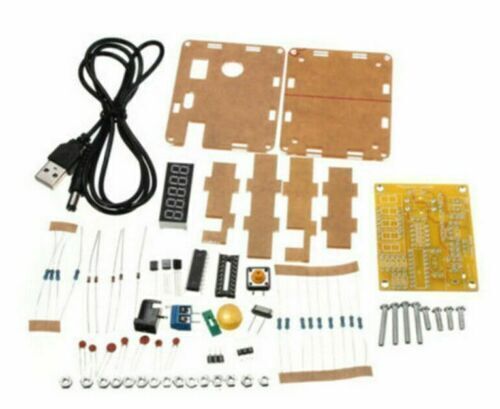 DIY Digital LED Crystal Oscillator Freq Counter Meter Tester Kit + Case + Cable-