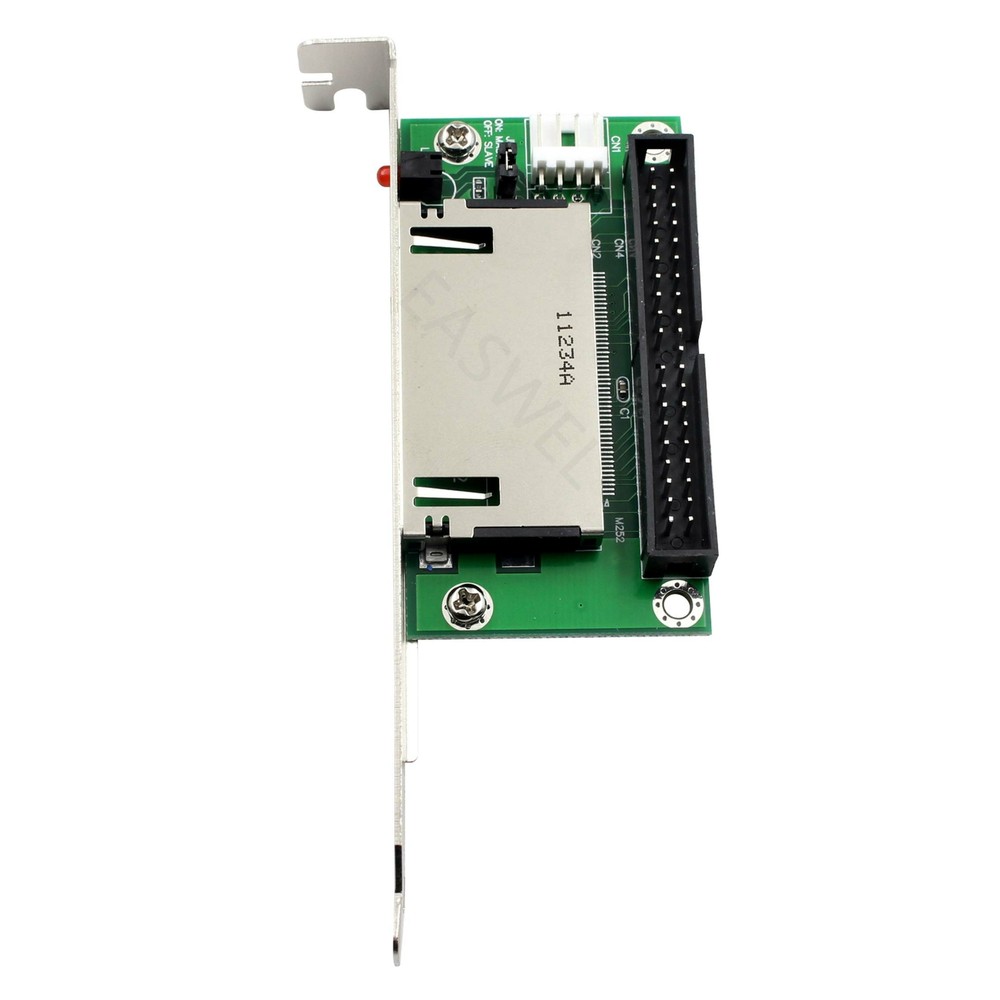 40-Pin Bootable Adapter PCI Bracket Back Panel Compact Flash CF To IDE Connector