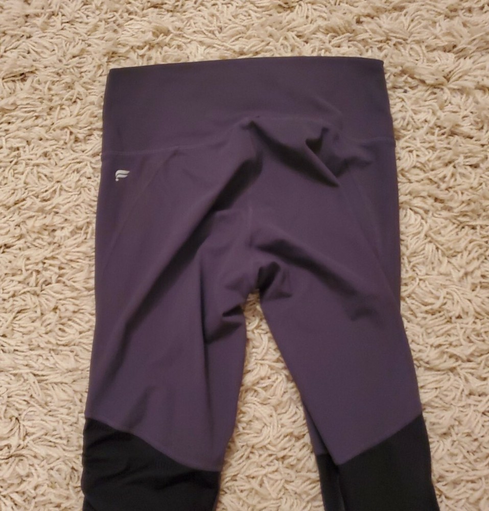 Fabletics Cashel Iron Gray Black Cinched Ruched Leggings Size Small