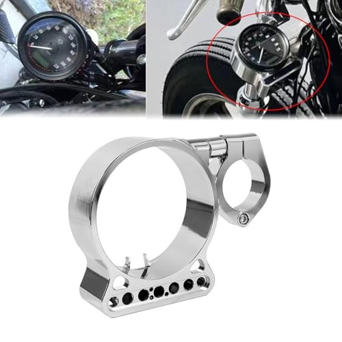 39MM Motorcycle Speedometer Side Mount Relocation Bracket - Adjustable Chrome