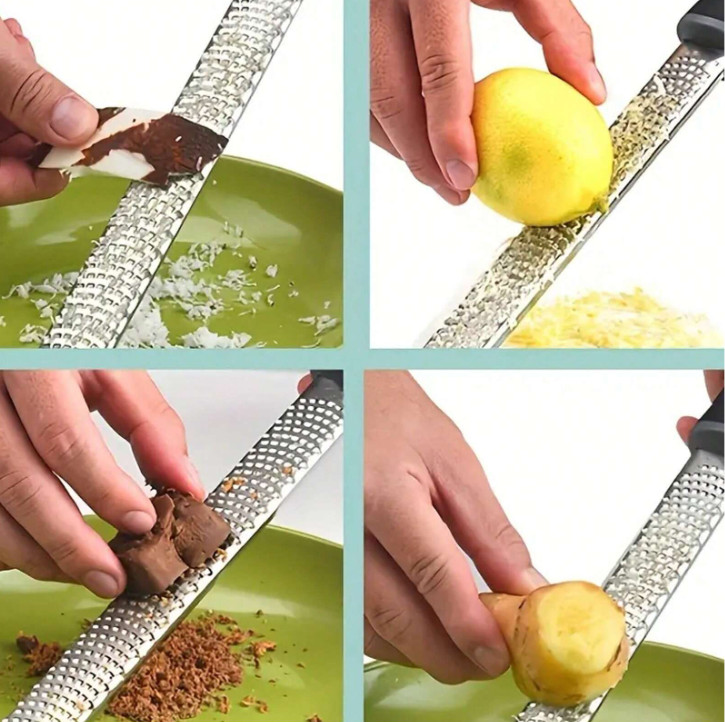 Stainless Steel Lemon Zester & Cheese Grater - Multifunctional Kitchen Tool