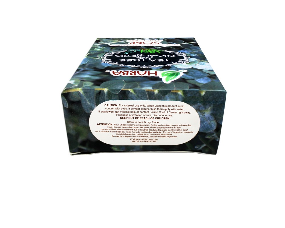 Harba Bath Soap, Brightening & Refreshing, Tee Tree & Eucalyptus, 5 OZ - 2 Pack