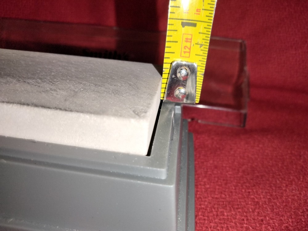 Smith's 6" fine knife sharpening stone with plastic case stand