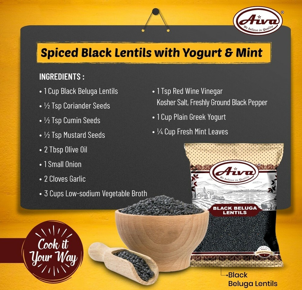 Aiva Black Beluga Beans 10 LB