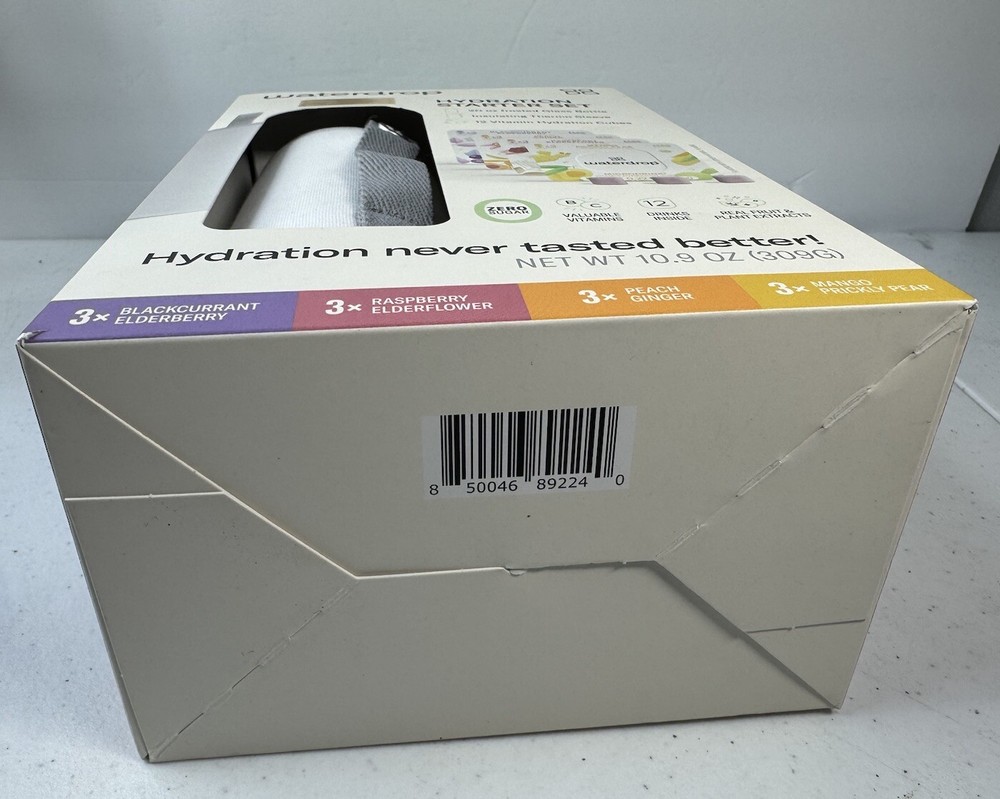 Waterdrop Hydration Starter Pack 20oz Glass Bottle 12 Hydration Packs