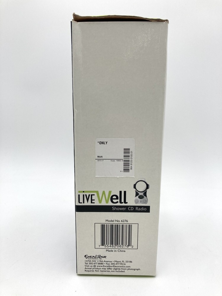 live well shower cd player New In Open Box