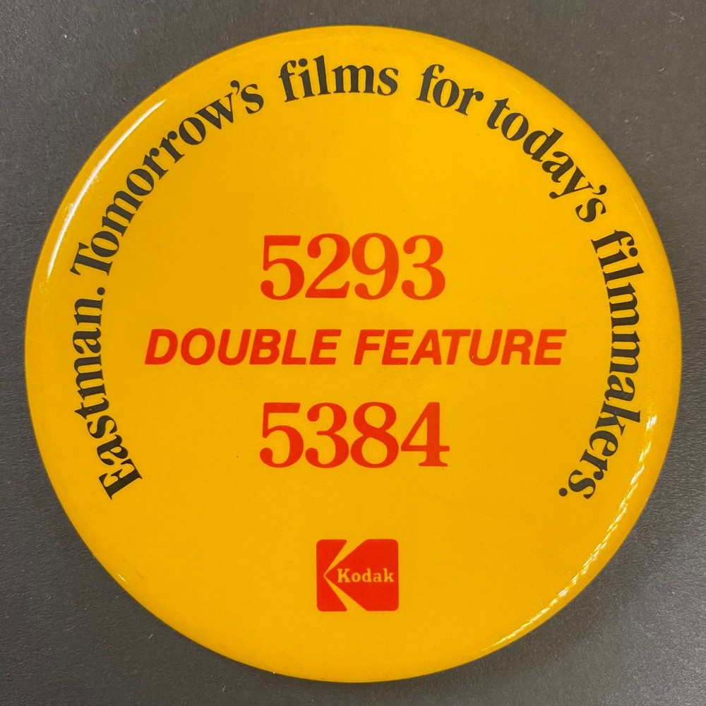 Kodak 5293 5384 Double Feature Pinback Button 3"