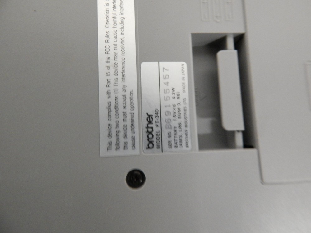 BROTHER LABELING SYSTEM P-TOUCH EXTRA MODEL PT-340 (SQS105)