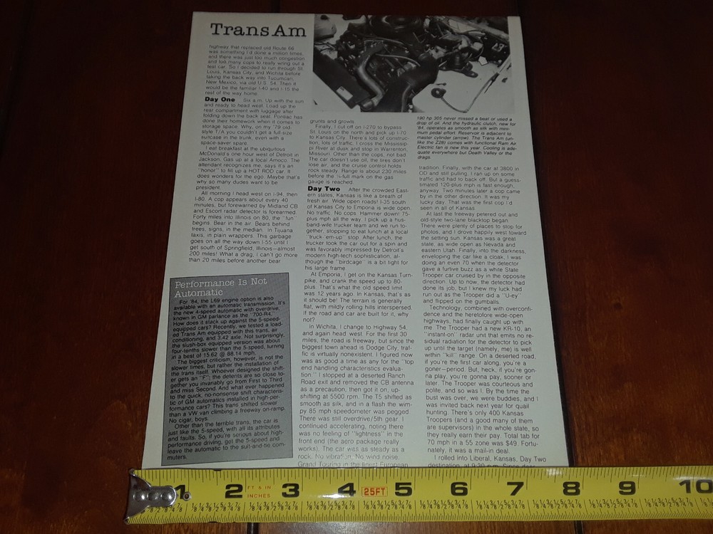 1984 PONTIAC TRANS AM ORIGINAL ARTICLE
