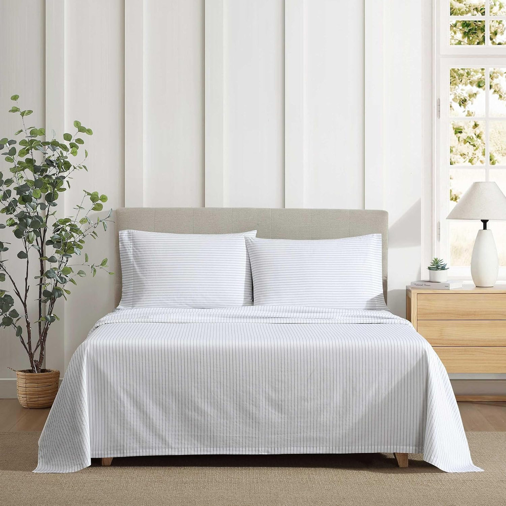 Eddie Bauer - Sheet Set, Luxurious Cotton Percale Bedding with Matching Pillowca