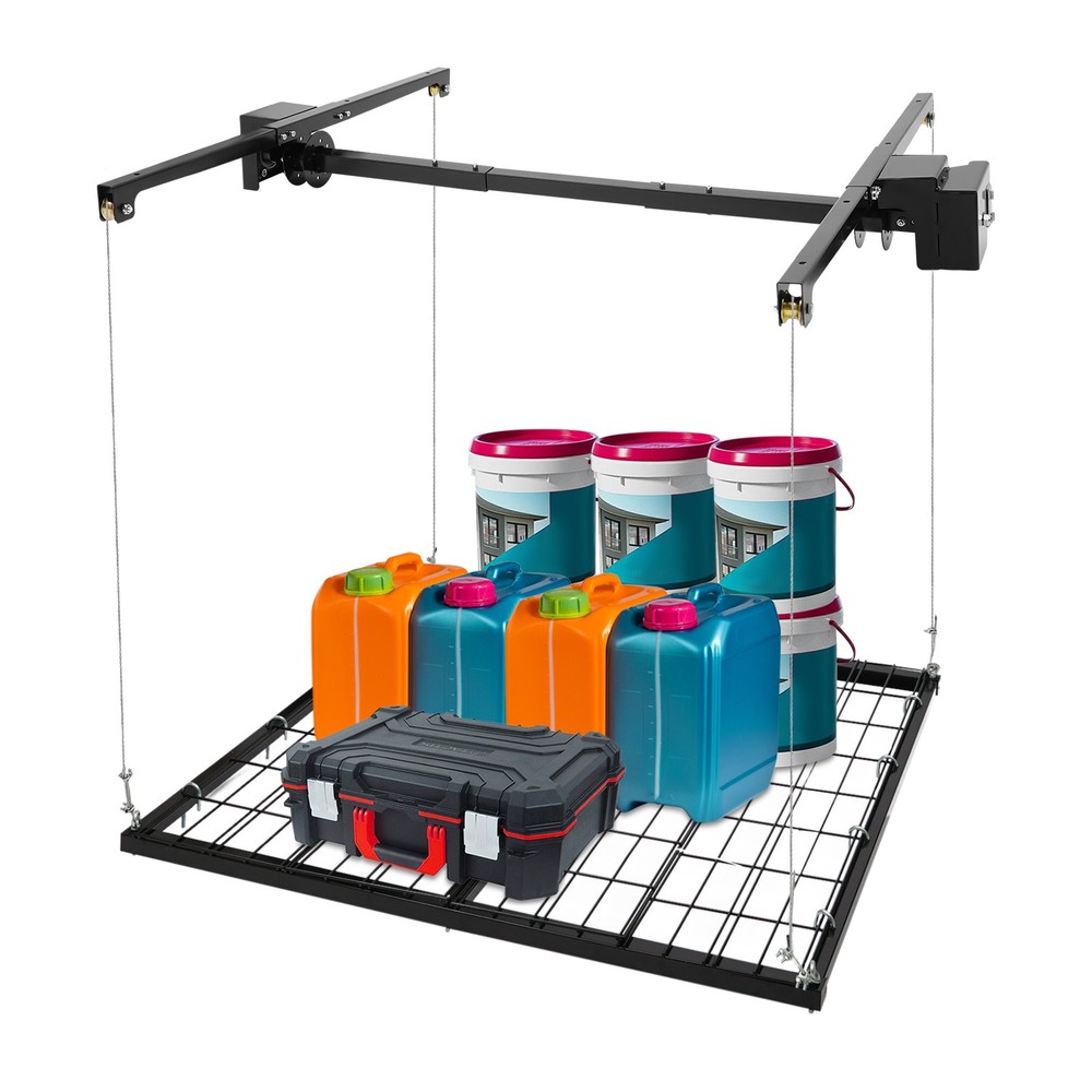 Overhead Garage Lifting Storage Rack 48*48in Adjustable Height Max. 96in Rack