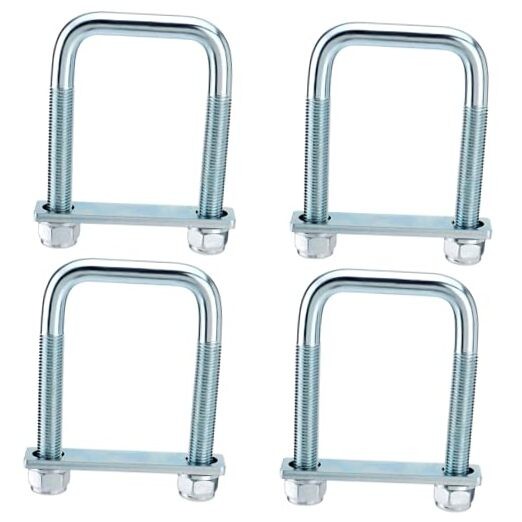 4 Pack Square U Bolt for 3 Inch Wide Leaf For 3" Wide Leaf Spring-4 Pack