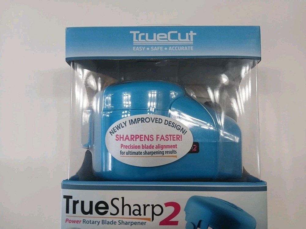 TRUE SHARP 2 High Quality Power Rotary Blade Sharpener Blue - NEW