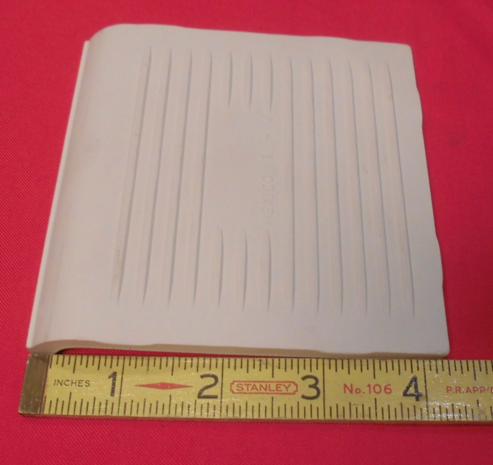 1 pc. Salt & Pepper: stack-on-top Cove/Base Ceramic Tile; 4-1/4" American Olean