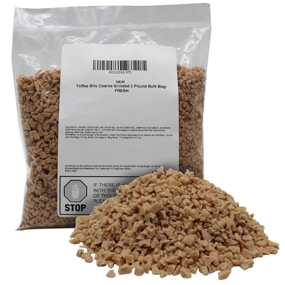 Artisan Coarse Ground Toffee Bits 1 Pound - Elevate Your Baking Creations