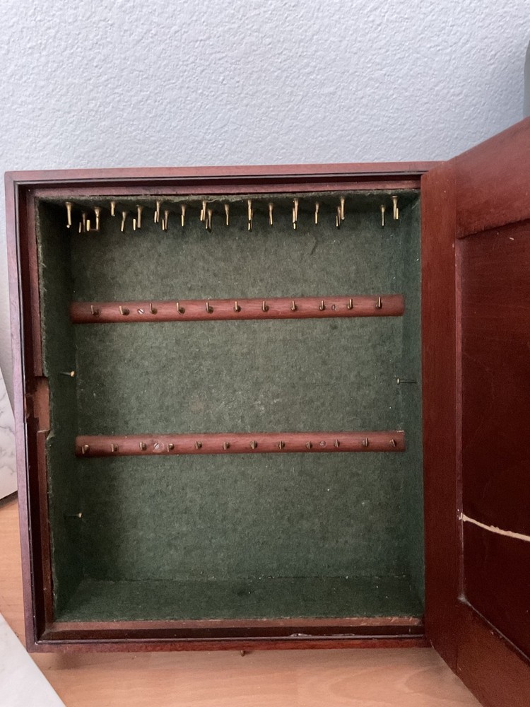 Antique Mahogany Valet Key Box