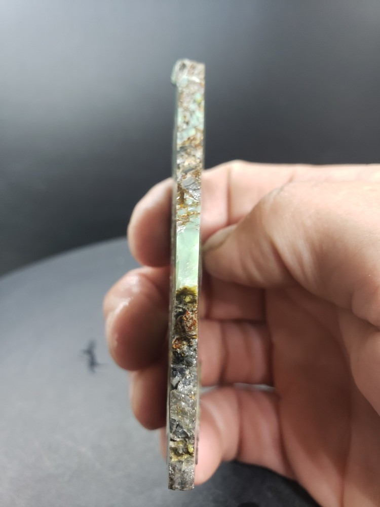 Polychrome Frog Blossom Variscite Slab