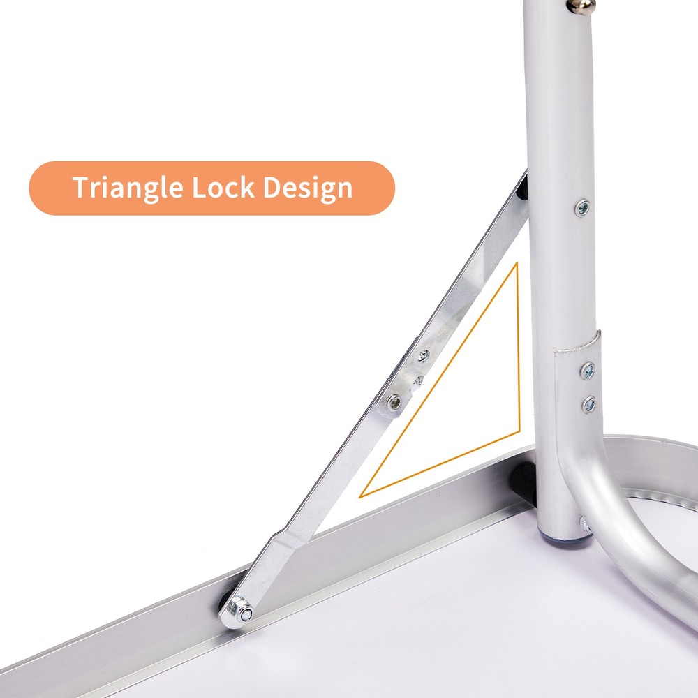 3ft Aluminum Alloy Folding Table Black
