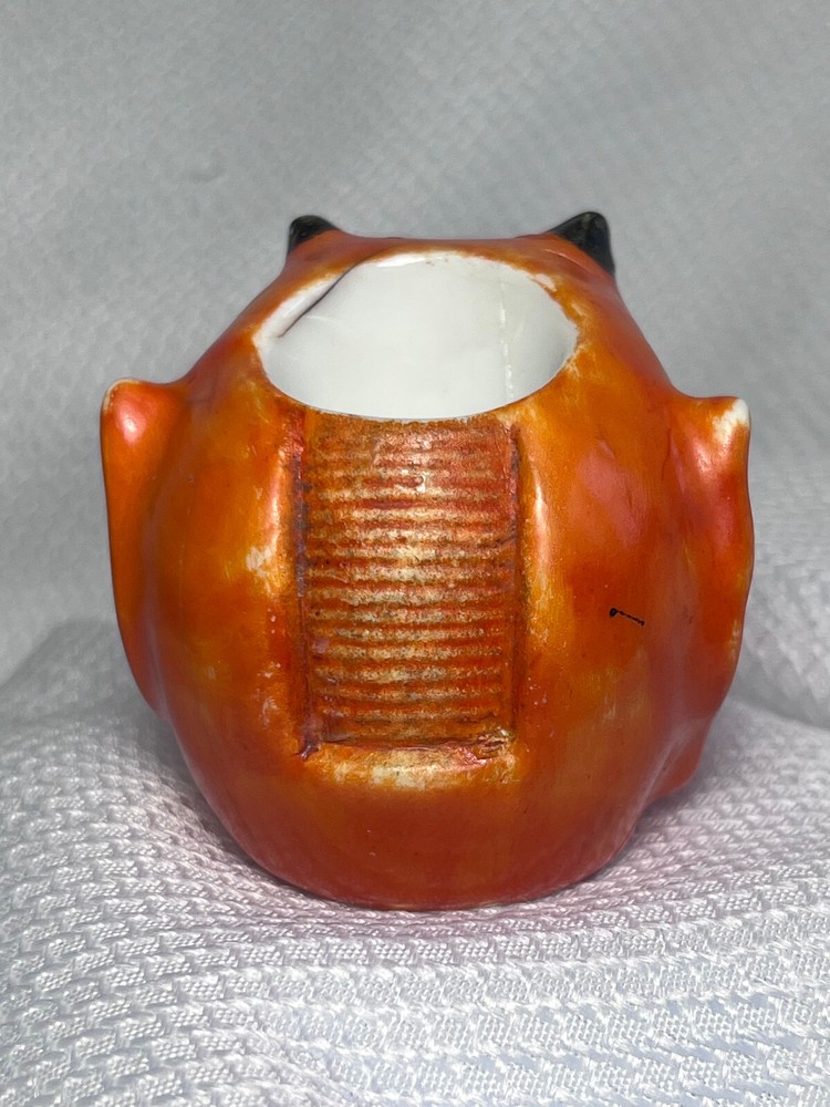 Vtg Devil Matchstick Holder Satan Lucifer Painted Ceramic Fireplace Match Safe