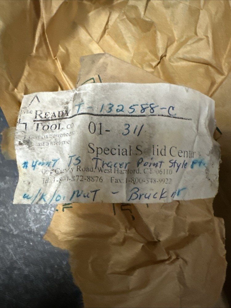 New Ready Tool Co 01-3” Special Solid Center #4 Tracer Point Style