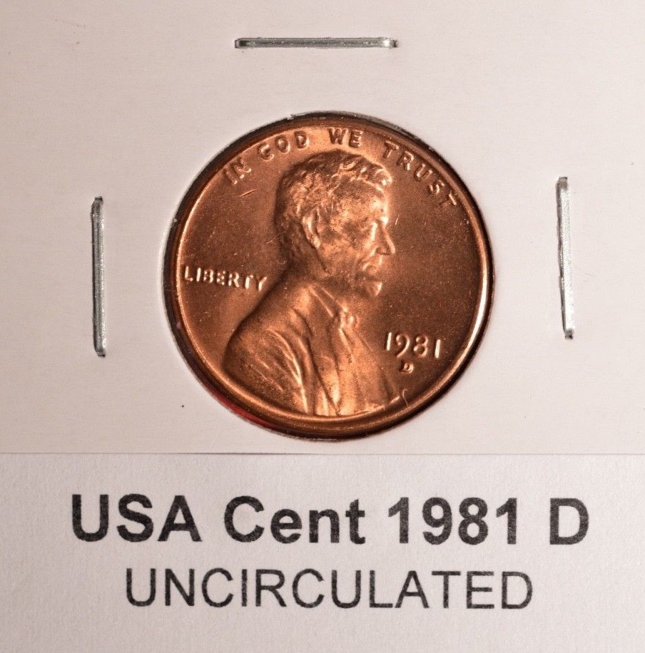 1981 D - USA Small Cent - UNCIRCULATED