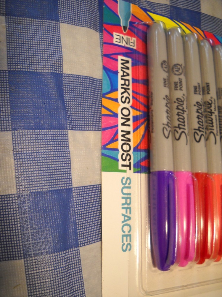 2-Sharpie Permanent Markers, Fine Point, Assorted Bold Colors, 12 Count