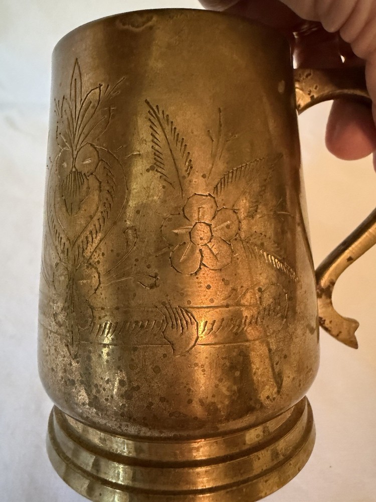 Brass Stein Middle East Etched