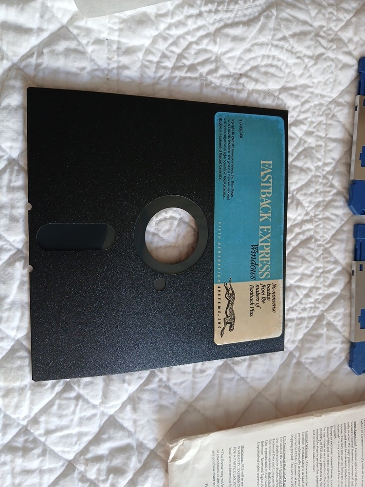 Fastback Express Windows Floppy Disks & User's Manual