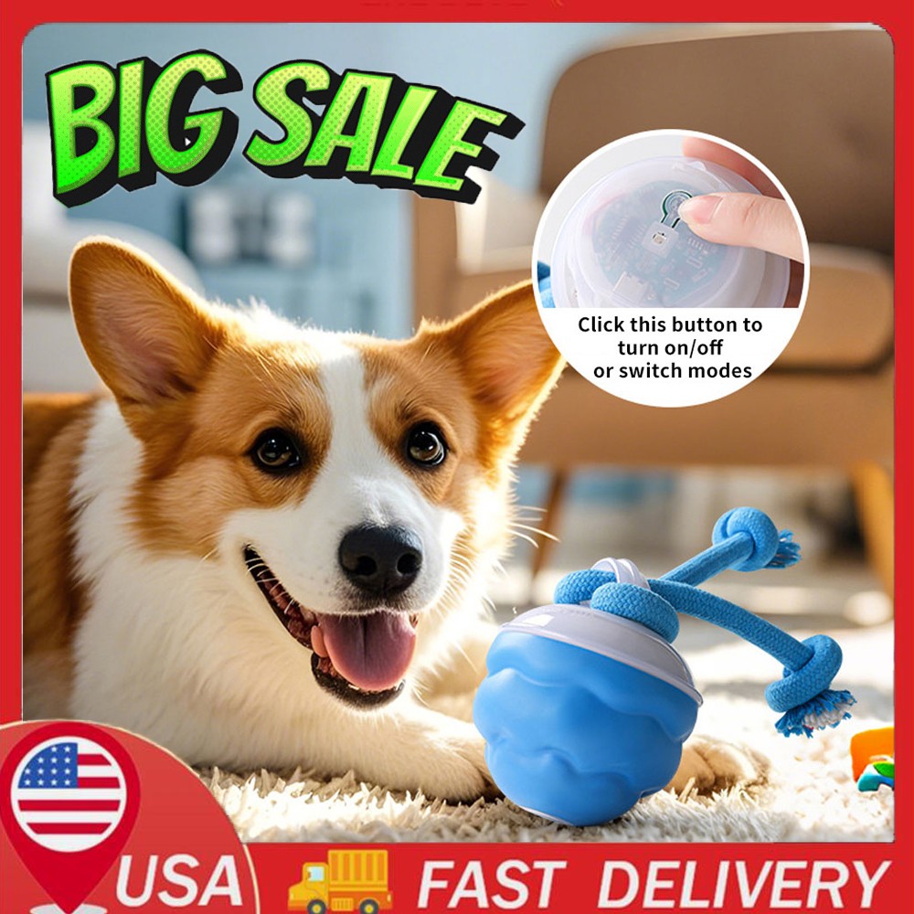 Smart Dog Toys Interactive TeasiKU Ball With Motion Activated Automatic Moving