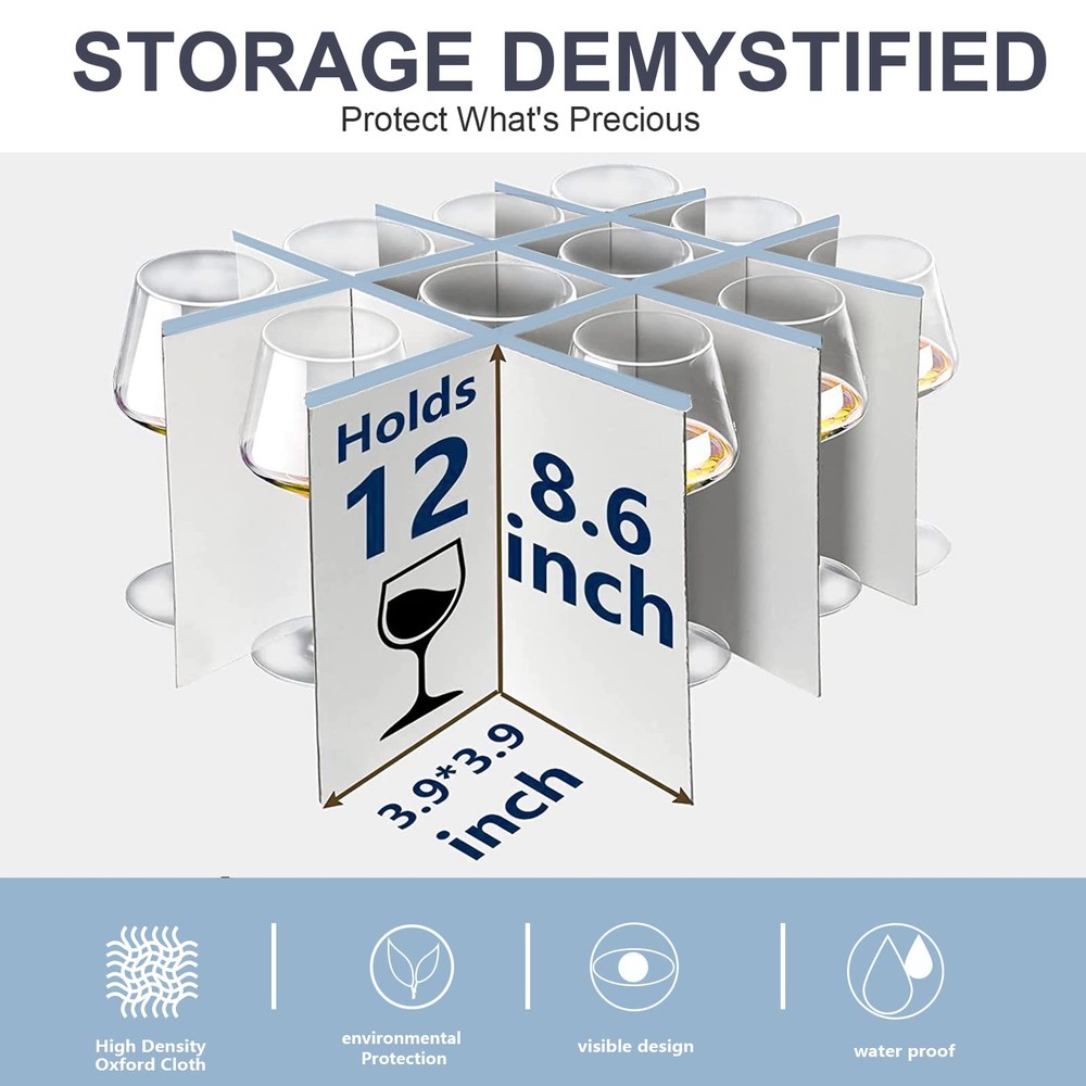 China Dinnerware Storage Containers Set- Dish,Mug,Stemware Storage Cases - Qu...