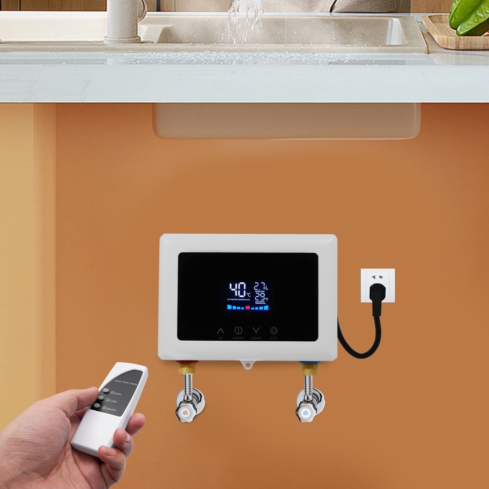 Wall Mounted Electric Instant Hot Water Heater Mini Small Water Tank 3000W NEW