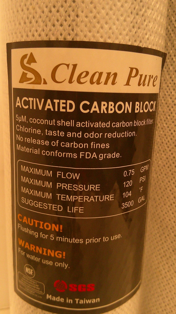 (2) Clean Pure 10 x 2.5 Inch Activated Carbon Block Filter