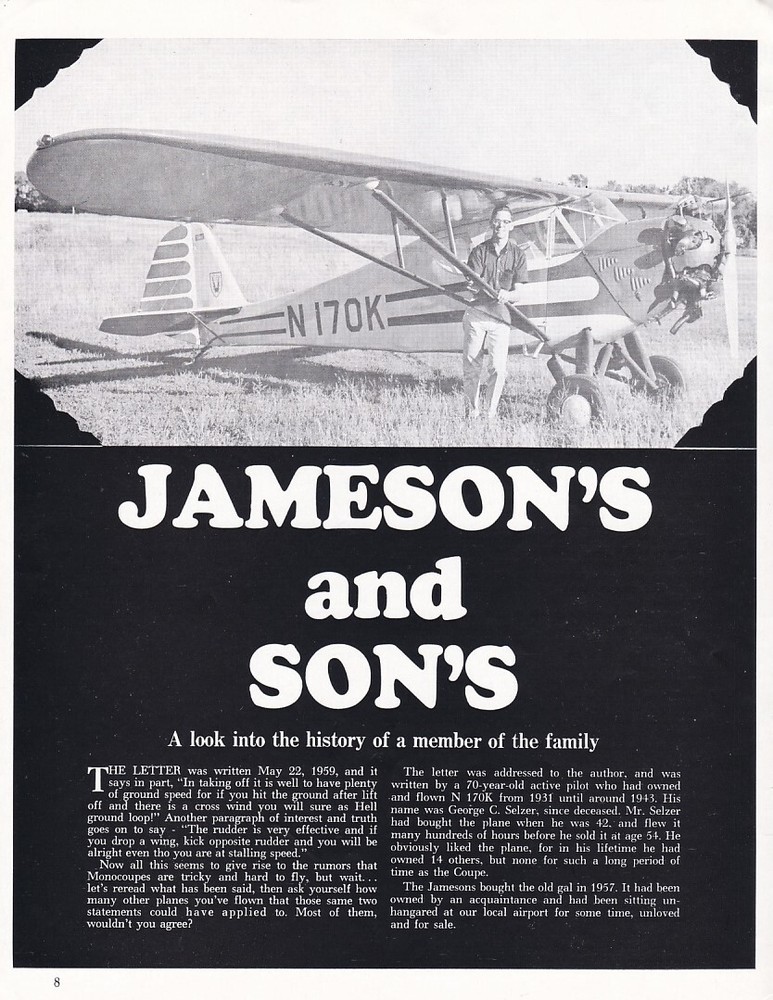 Monocoupe Aircraft Report 5/22/2024s