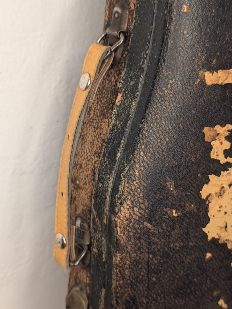 Antique Violin Case – 30.5", Leather Handle, Handcrafted